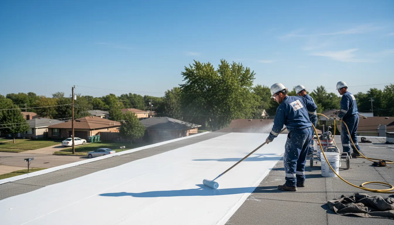 Commercial roof coating in Warfield, KY near me
